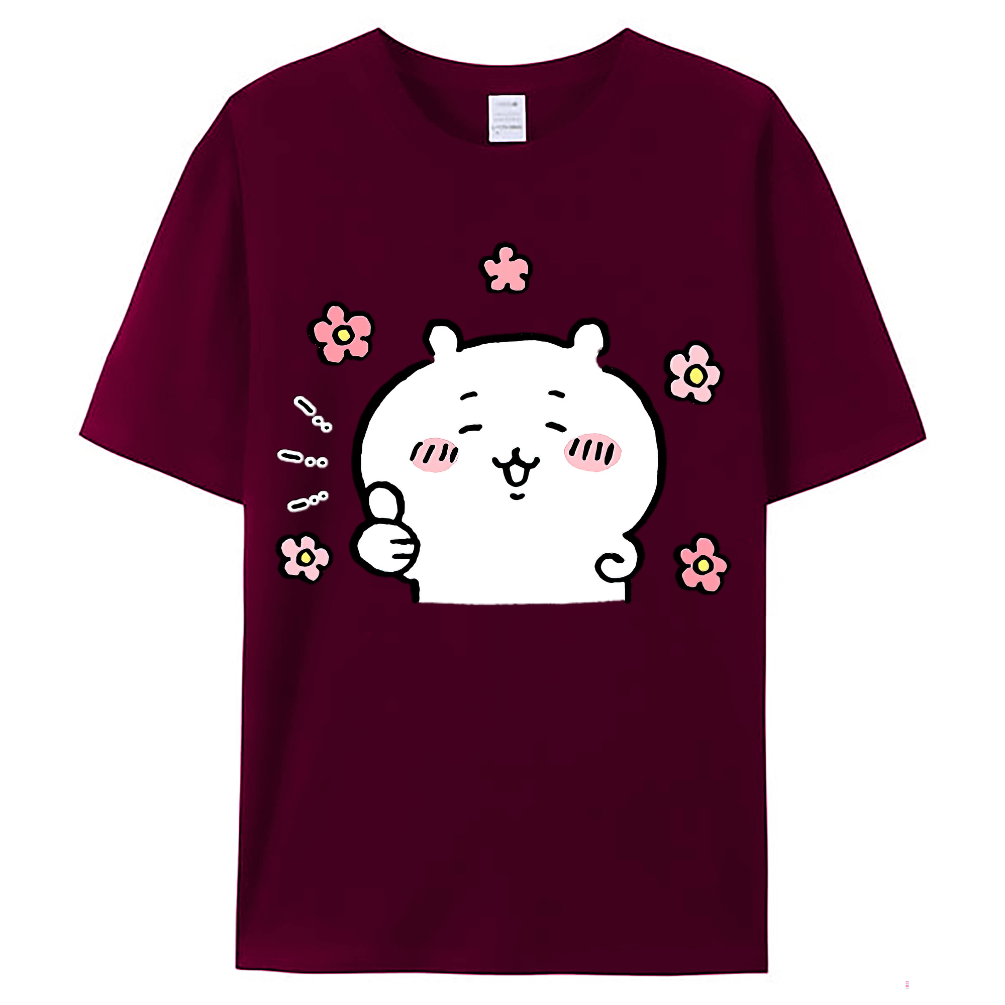 （画像用） ちいかわ ちいかわ Chii-kawa chiikawa レディースカジュアルプリントTシャツ（綿100％）